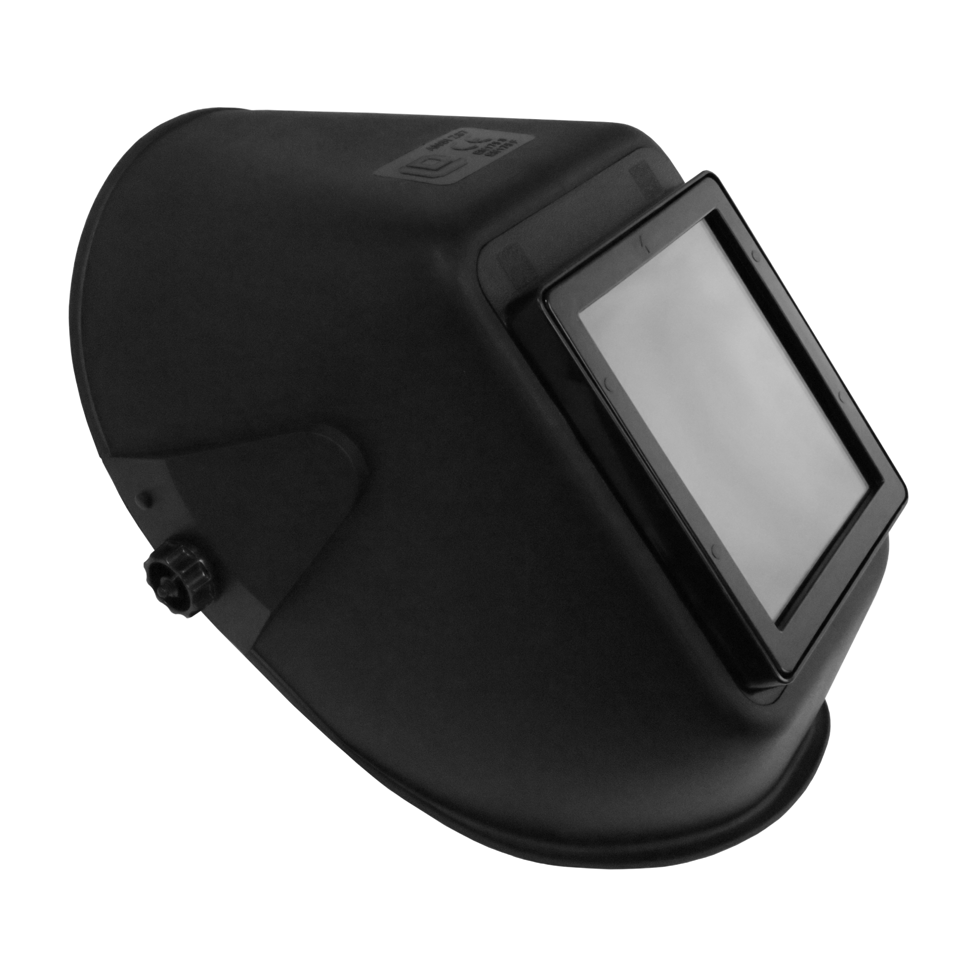 US Forge® Wide View Fixed Front Welding Helmet, 4.25" x 5.25" Viewing Area, Black, Model# 88101